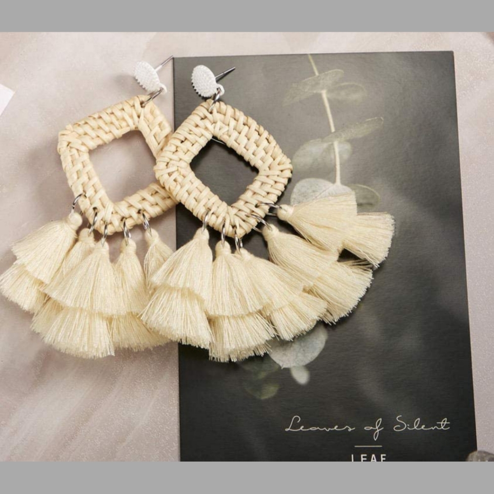 Woven/ Straw Wicker Earring